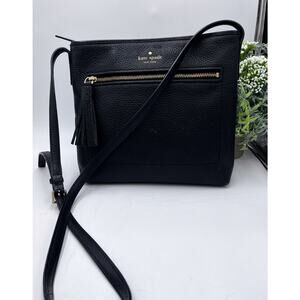 Kate Spade New York Chester Street Dessi Black Leather WKRU4073 Crossbody Bag‎
